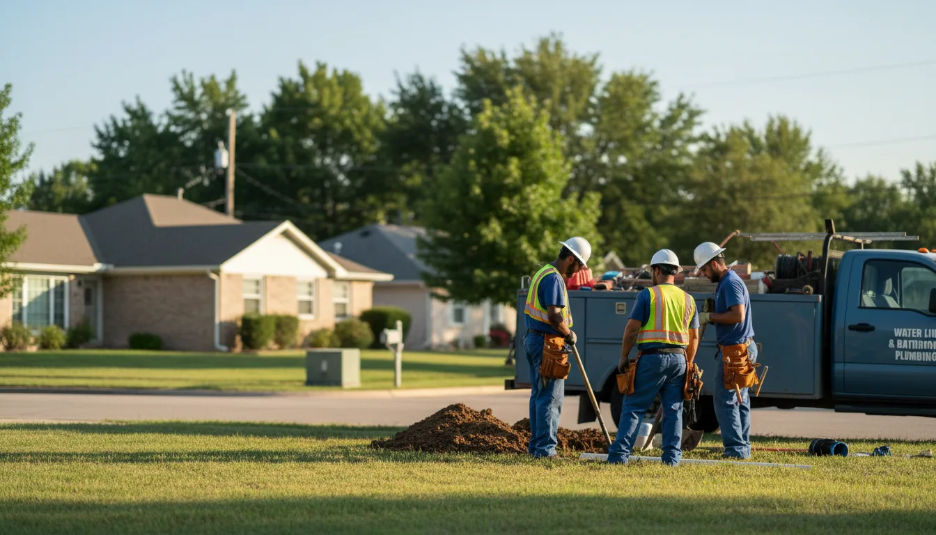 Residential water line and bathroom plumbing service in Fullerton, ND